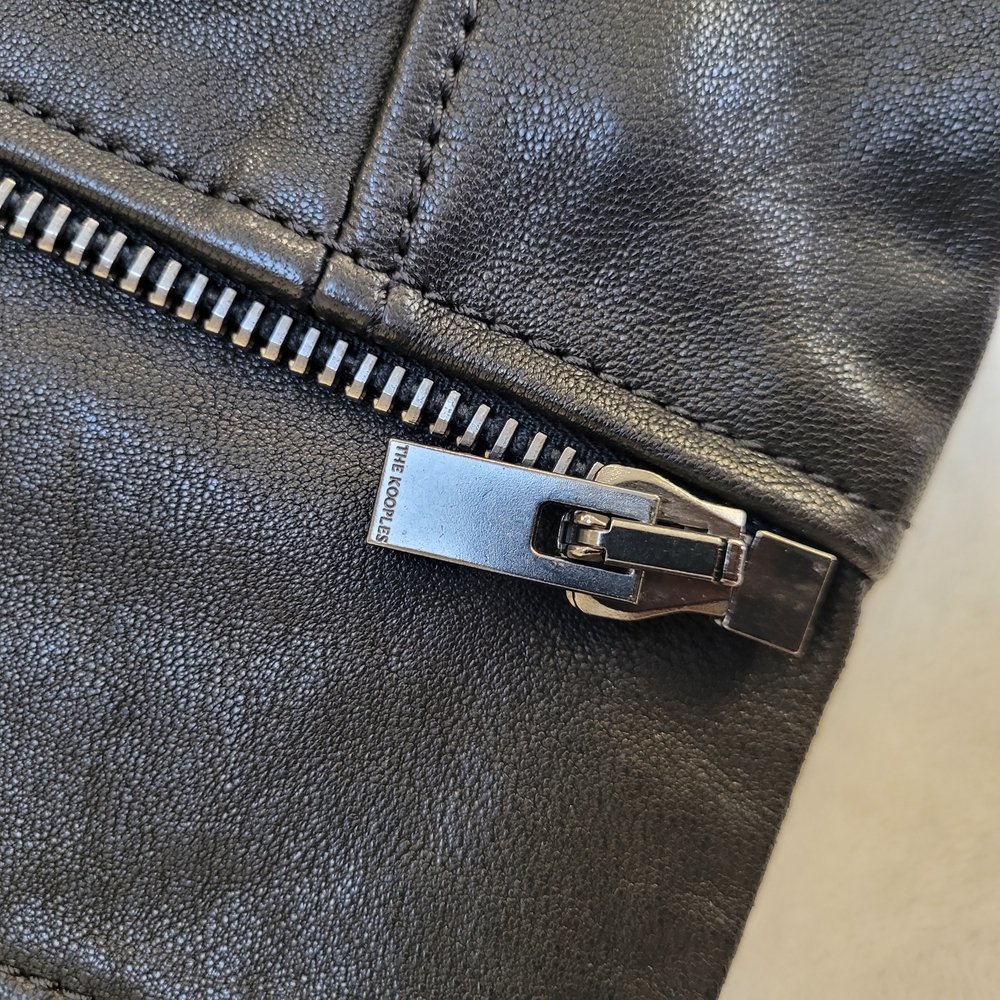 The Kooples Black Leather Jacket - Picture 11 of 12